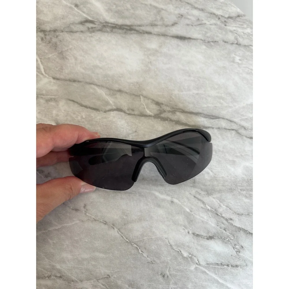 GTV Z87+ Sport Sunglasses Men OS Black Excellent Wrap Around Shield Y2K Style